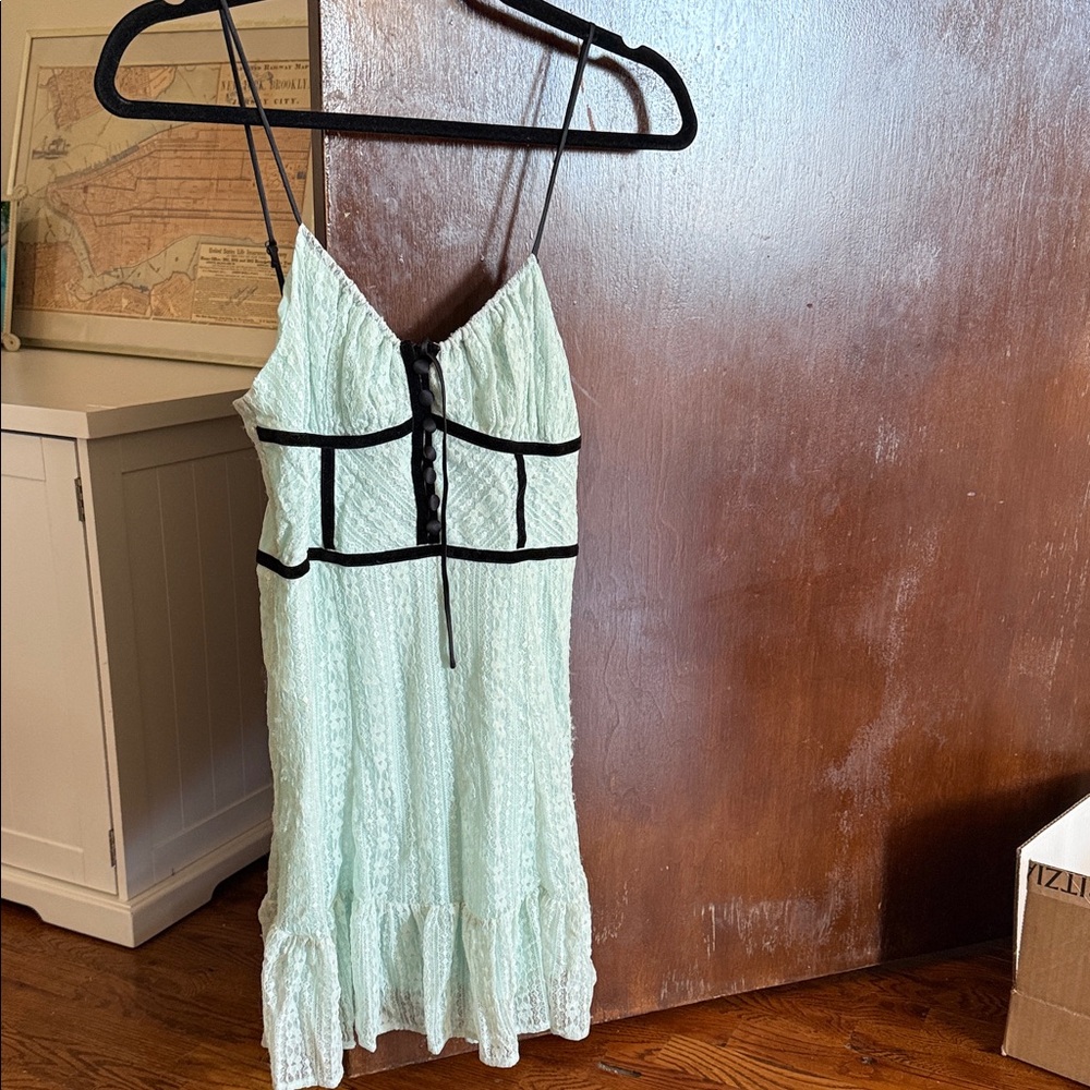 Urban Mint Green Spaghetti Strap Dress - adjustable